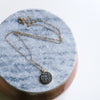 Laden druzy stone gold necklace