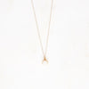 Salt white druzy stone gold necklace