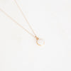 Salt white druzy stone gold necklace