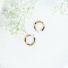 Tortoise shell acetate hoop earrings