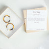 Tortoise shell acetate hoop earrings and verse card