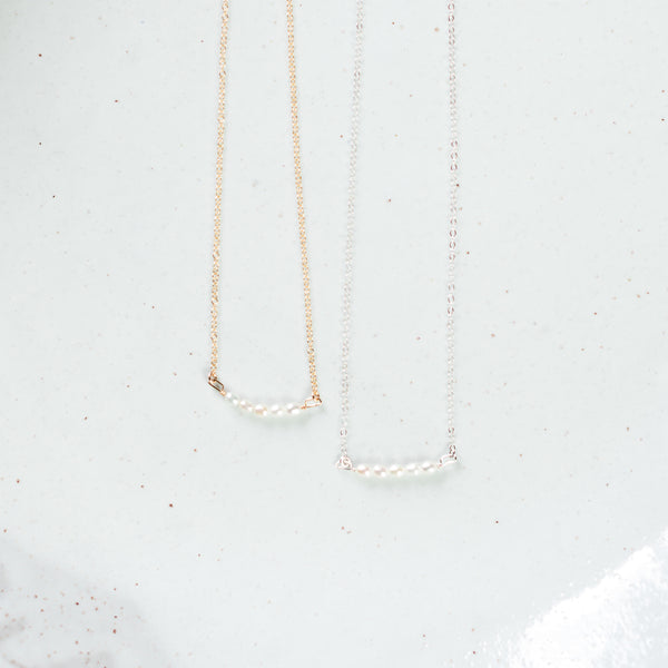 Genuine pearl gold and silver necklaces