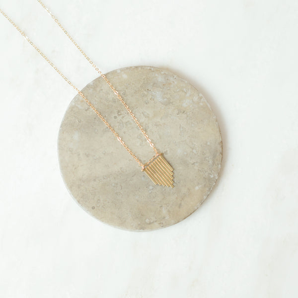 Gold pendant Guard necklace