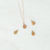 Honey druzy stone gold necklace and druzy stone teardrop pendants