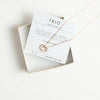 Trio gold ring necklace and verse card