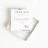 Resolved silver dipped moonstone necklace and verse card