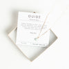 Mint Guide necklace and verse card