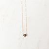 Enduring necklace with gold chain