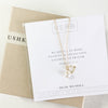 Pearl necklace with charm and verse card