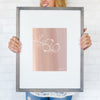 John 15 art print in pink framed