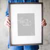 John 15 art print in grey framed